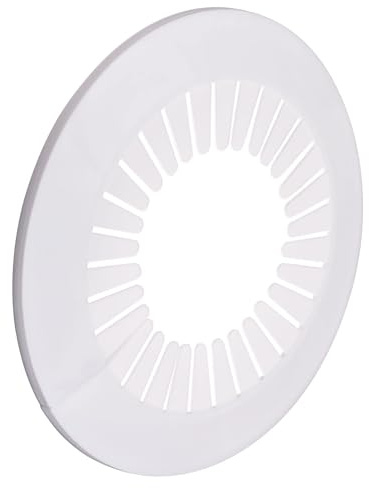 TOP-VIGOR Rohrabdeckung, Dekoration, PP-Kunststoff, Rosetten-Rohrmanschette für Wasserleitung, Abflussleitung, WC-Abflussrohr, Wandrohreingang, Dekoration, Zierleiste und Badezimmer-Rohrleitung, Weiß
