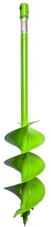 WERHE Barrena de tierra para taladradora ⌀ 150 mm, 80 cm de longitud - Barrena de pozo con bobinado simple - Plantación de árboles, barrena de tierra, barrena para postes, barrena para alcantarillas