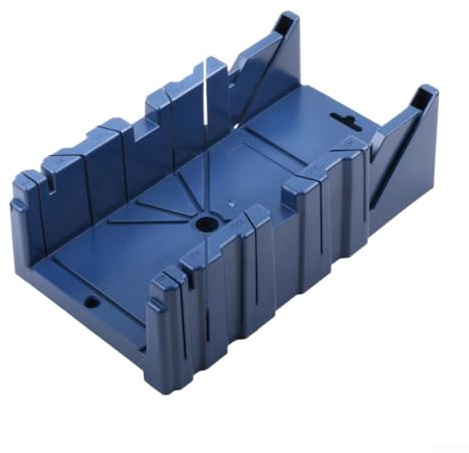 Volakebeing Holzbearbeitung Gehrungssäge Box Schrank 45 90 Grad Holzschneiden Klemmwerkzeug Blau Desktop Handsäge Führung 310 x 125 x 70 mm für DIY-Projekte Türen Sockelleisten