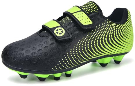 Fußballschuhe Jungen Mädchen Fussballschuhe Kinder Stollenschuhe Athletics | Firm Ground Fussball Trainingsschuhe Outdoor Atmungsaktive Rutschfest Unisex 28-37