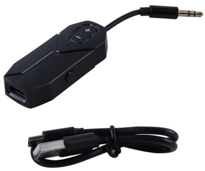 Ubric Transmisor y receptor Bluetooth 5.4 2 en 1, conector de audio de 3,5 mm, para TV, ordenador de sobremesa, equipo de música, audio para coche y auriculares.