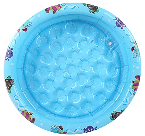 Zhangpu Piscina Gonfiabile per Bambini, Piscina per Bambini Rotonda a 3 Anelli, Giocattolo Estivo per, per Giardino All'aperto (120 cm)