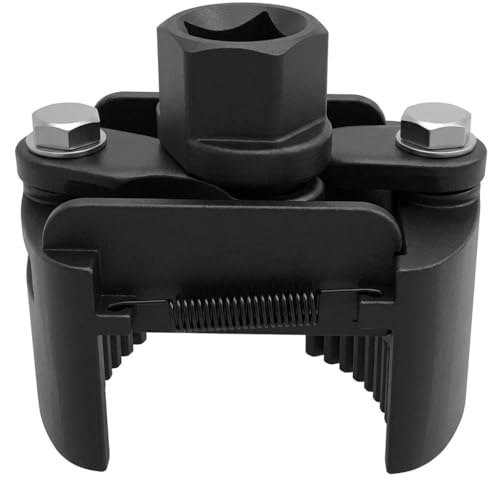QEAS Clé à Filtre à Huile Réglable à Ressort 60-80 Mm, Outil Robuste en Acier Avec Dents Antidérapantes, Démontage Simple des Filtres à Huile Pour Voiture Moto Camion Et Bateau, Avec Dents Antidérapan