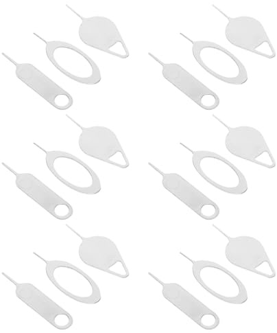 LALAFINA 100 Pezzi Ago per Rimozione Scheda Sim in Metallo Argento, Strumento Pratico e Leggero per Espulsione Sim Card su Smartphone e Tablet Stili Multipli