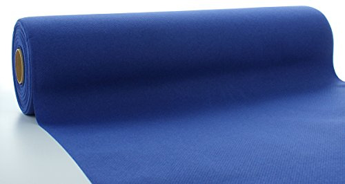 Sovie HORECA Tischläufer in Royalblau aus Airlaid, 40cm x 24m, 1 Stück | einfarbiger Einmaltischläufer, Perforierung alle 120cm