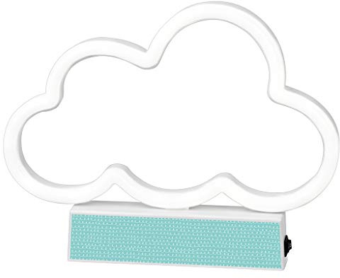 Moses Neon-Leuchte Wolke Happy me | LED Deko-Lampe mit Standfuß | Leuchtet warmweiß, 63137