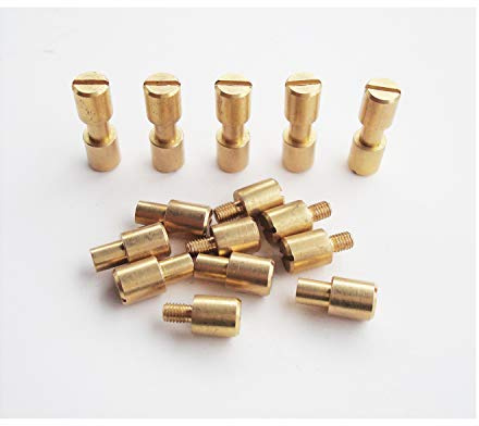 Couteau de poche vis et boulons, couteaux EDC Corby couteaux Pivot broches attaches Rivets, bricolage couteau poignée goujons, paquet de 10 ensembles (Laiton)