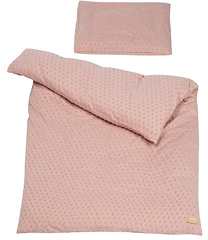 roba Kinderbettwäsche Lil Planet 100 x 135 cm - 2-teiliges Bettwäsche Set - Bio Baumwolle - GOTS und Oeko-Tex 100 zertifiziert - Rosa / Mauve