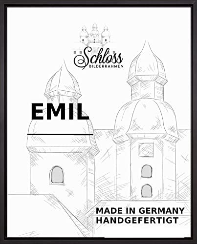 Schloss BILDERRAHMEN Emil 90x130 cm, Schattenfugenrahmen Dekor Schwarz