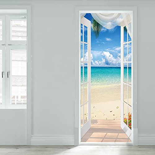 MUYIRTED 3d Türtapete Selbstklebend 30.3x78.7 Landschaft Türposter Fototapete, Schlafzimmer Wohnzimmertür Aufzug Tür Aufkleber (A-02)