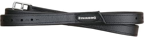 Euroriding Steigbügelriemen Nyloneinlage, Länge:130, Farbe:schwarz