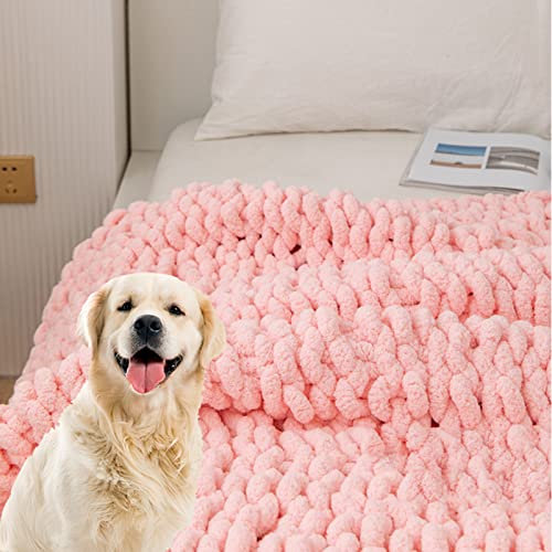 MHUQIA Strick Wolldecke Grob 180x200cm, Gestrickte Grobe Strickdecke Wolle Kuscheldecke Grobstrick Wolldecke Strickdecke Tagesdecke üBerwurf Decke Zuhause Dekor