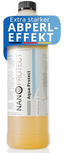 Nanoprotect Aqua-Protect | Holzimprägnierung mit Abperleffekt gegen Nässeaufnahme und Verschmutzung | 1 Liter für ca. 10-15 m² | Wasserbasiert | Für alle Holzarten