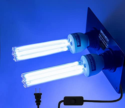 Purificador de aire de 50 vatios (2 bombillas de 25 W) para toda la casa, desinfectante de luz UV, filtro germicida UV-C filtro germicida UV-C