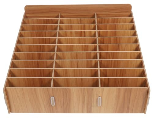 HAPINARY Handy Aufbewahrungsbox Aus Holz Mit Mehreren Fächern 12.40X9.25X7.28In Organizer Für Büro Und Klassenzimmer Multifunktionale Telefon-Box Zur Ordnung Von Kleinteilen