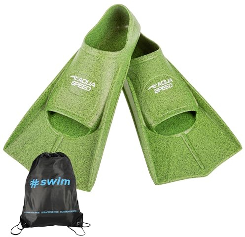 Aqua Speed Kurze Schwimmflossen für Erwachsene und Kinder I HIGH TECH | weiche Trainingsflossen I leichte Kurzflossen I Training Flossen I Trainingsschwimmflossen I Schwimmen I Schwimmtraining