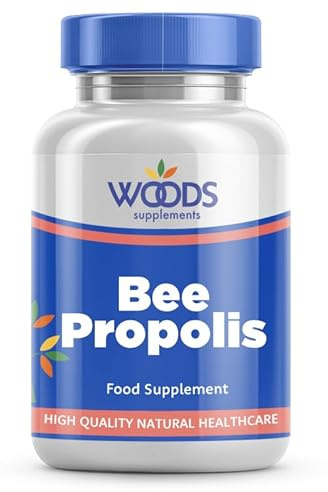 Bee Propolis (180 Capsules) from Woods Supplements | Providing flavonoids, Amino acids, Vitamins & Minerals | 5:1 Concentrate Providing 1000mg Bee Propolis | Suitable for Vegetarians