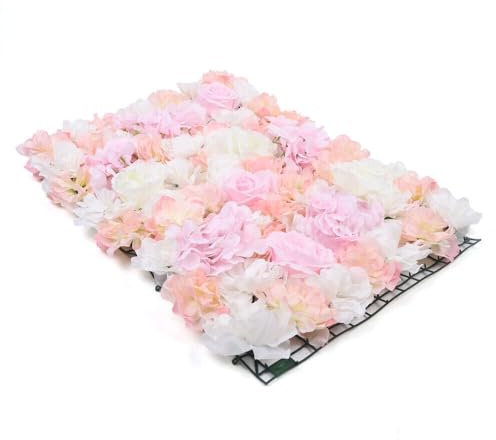 Künstliche Blumenwand Rose 10 Stück DIY Blume Schaumrosen Foamrosen Wandpaneel für Hochzeit Hintergrund Dekoration Zuhause Garten Party Dekoration 40 x 60 cm