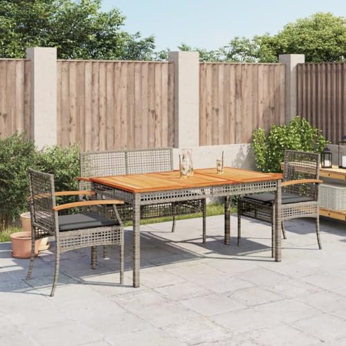 Tidyard Gartenmöbel Set, 8 Stühle mit Tisch, Outdoor Essgruppe, Poly Rattan, Gartenlounge Set, für Terrasse, Garten, Außenbereich