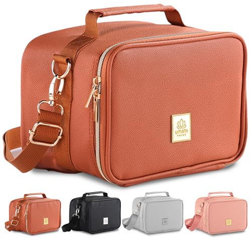 Umami Lonchera para Adultos para Mujeres/Hombres, Marron | 4L Aislamiento a prueba de salpicaduras desmontable correa plegable para oficina, picnic, viajes