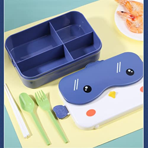 QTANZIQI Fiambrera Escolar Fiambrera Rectangular Plástico A Prueba De Fugas Anime Portátil Microondas Contenedor De Alimentos Fiambrera Escolar (Azul) Silk Pillowcase