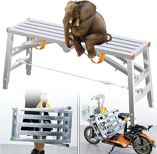 Échafaudage à escabeaux Échafaudage à Plateforme Polyvalent en Acier, équipement d'échafaudage Échelle d'ingénierie Pliable, escabeaux Pliables, Plate-Forme Gratuite pour travaux intérieurs