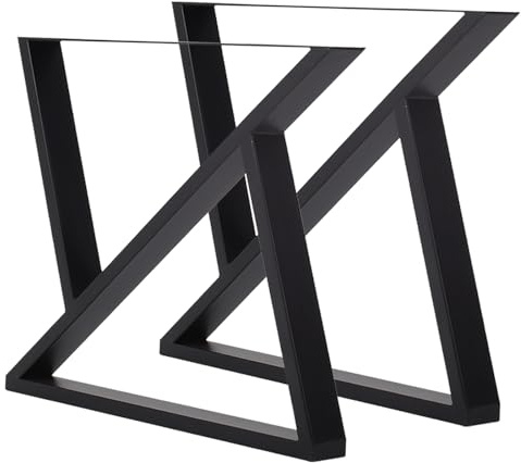 INMOZATA Table Legs Set of 2, Heavy Duty Industrial Z-Shaped DIY Furniture Table Legs with Screws for DIY Table Desk Breakfast Bar Stand Bench (W60cm X H71cm)