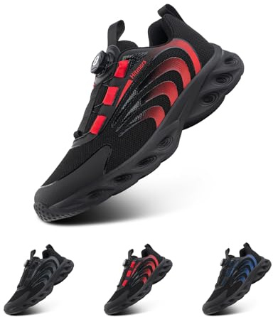Hitmars Zapatillas Deporte Hombre Zapatillas Deportivas Zapatillas de Running Transpirables Zapatos Deportivos Ligero Zapatos Correr Gimnasio Sneakers Casual Rojo EU 45