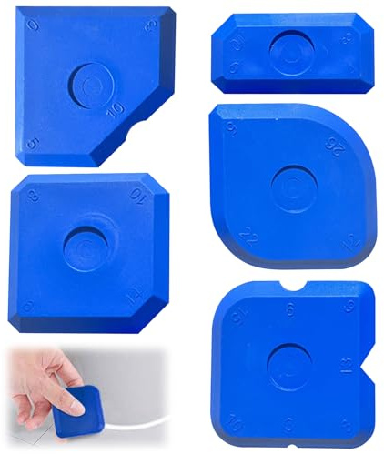 5Pcs Silicone Sealant Finishing Tool Set Silicone Caulking Tool Mastic Tool | fugi kit for silicone,Silicone Sealant Tools Smoothing Tool,silicone spreader tool for Caulking and Sealing Projects