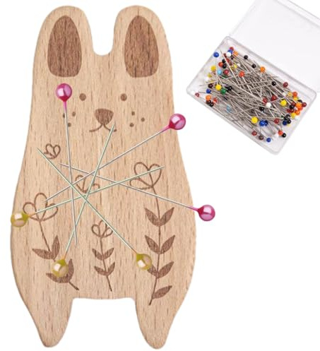 Magnetic Pin Holder Sewing, Cute Magnetic Needle with 100 Pins, Multi-Purpose Cartoon Animal Shape Clip Organizer for Tailoring, Dressmaking, Quilting, Embroidery