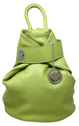 Chicca Borse - Borsa Zaino da Donna in Vera Pelle Made in Italy - 28x35x12 Cm