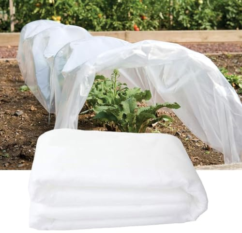 BAOSROY Paño de Tela Térmica Protectora Antiheladas,Velo Protector Antihielo Invernal,Manta de Vellón para Jardín,Funda para Plantas Invierno,Tela Protectora de Plantas Antiheladas,2 x 5 m