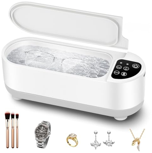 AOOTE Ultrasonic Cleaner Machine, 300ML Professional Sonic Cleaner with 2 Cleaning Mode, USB Ultrasonic Cleaner Machines with One-Touch Operation, 360° Cleaning for Glasses,Jewellery,Dentures,Ring