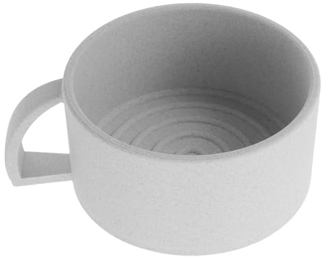 VICASKY Bol à Savonnette à Raser pour Homme Blanc 3D pour Mousse Épaisse, Bol de Voyage Lisse pour Crème à Raser, Mug de Rasage pour Barbe, Accessoire Soin Masculin, Usage Quotidien et