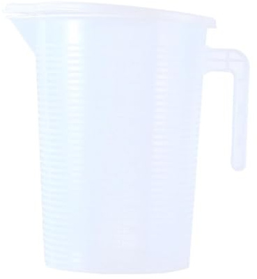 YWJLQHVaso Medido, Measuring Cup, Jarra Medidora, Medidora Plastico, 5000Ml con Tapa, Material PP Grado Alimenticio, Escala Clara de Doble Cara, Diseño Pico águila, Asa Ergonómica, Resistente A Golpes
