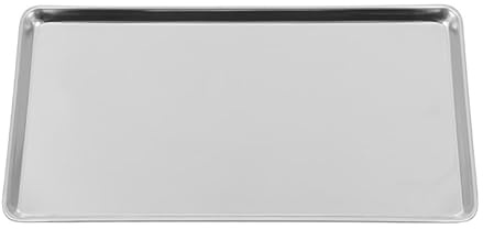 PartyKindom Stainless Steel Rectangular Serving Tray for Restaurant Use Easy to Clean Silver Food Grade Tray