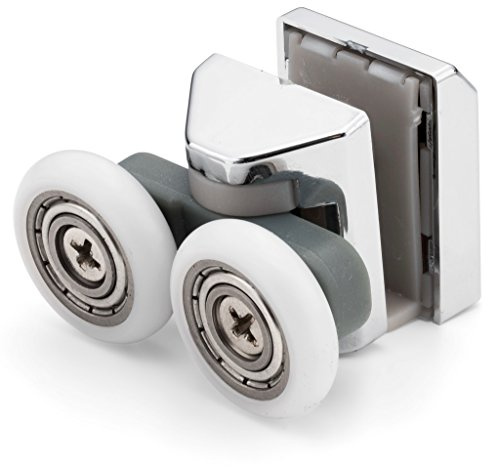 1 x Twin Top Shower Door Rollers/Runners/Wheels 23mm Wheel Diameter for 6mm Glass LAS1