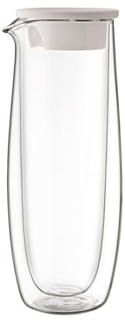 Villeroy & Boch - Artesano Hot & Cold Bevrages Glaskaraffe Mit Deckel, 1L, Karaffe, Wasserkaraffe, Karaffe Für Eistee, Wasser Und Saft, Krug, Kanne Transparent, Borosilikatglas
