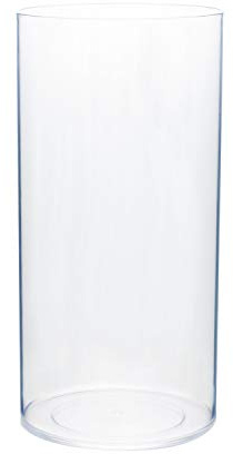 Royal Imports blomvas akrylcylinder – dekorativ mittpunkt för hem eller bröllop – icke-brytbar plast, 12,7 x 25,7 cm hög rund – klar