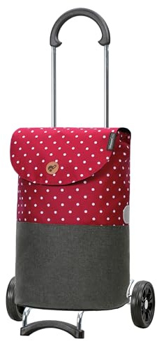ANDERSEN Einkaufstrolley - Scala Shopper Duko rot 36 L Shopping,wasserabweisend, klappbar, leichtgängig, leise Räder