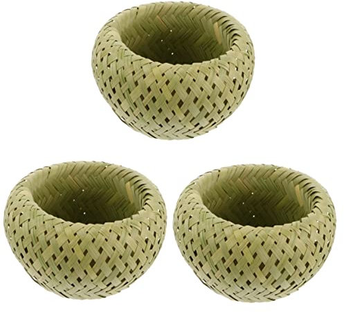 Cabilock 3stücke Großer Doppelschichtiger Woven Storage Container Für Früchte Und Snacks Stilvoller Picknickkorb Für Zuhause Und Veranstaltungen
