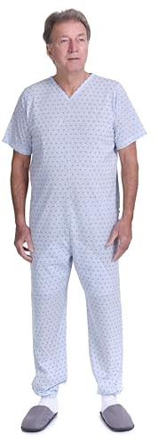 Ferrucci Comfort - Grenouillère Sanitaire Sentimento à Manches Courtes avec 1 Fermeture Éclair/Zip Derrière le Dos - Pour l'été, L