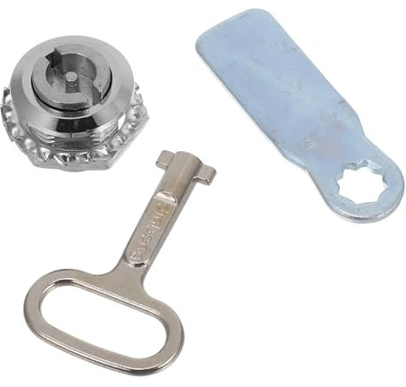 Zinc Alloy Cam Lock and Key Set for Water Meter Box Outdoor Silver