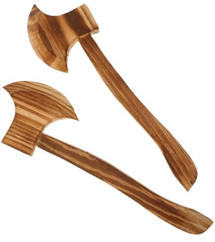 COLLBATH Lot De 2 Haches en Bois Réalistes pour Enfants Accessoires Dhalloween Jouet Hachette pour Décoration De Salle De Collection Accessoires De Costume