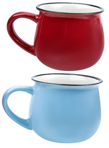 OFFSCH 2pezzi Tazza Da Latte in Ceramica Tazze Da Caffè Per Uso Domestico Per Bevande Per Ristoranti e Ufficio