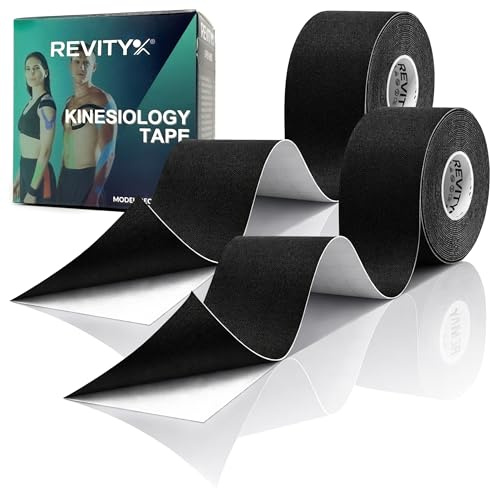 Revity Kinesio Tape, Kinesio Tape, Medical Tape, CE Medical Device, Full Body Kinesiology Tape, Set 2 Rolls 5CM*5M Waterproof Breathable Acrylic Adhesive For Injuries