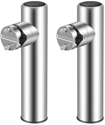 RUETERY 2 supporti per canna da pesca, in acciaio inox 316, girevole a 360°, per barre da 19-22 mm e canne da pesca da 19-25 mm, con inserto in PVC per yacht e barche da pesca
