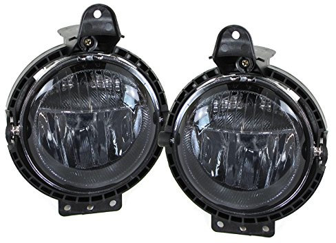 Carparts-Online Klarglas Nebelscheinwerfer Schwarz Smoke für Mini R55 R56 R57 R58 R59 06-13