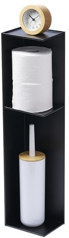 Yamazaki 3510 Tower Slim Toilet Rack, Black, Steel, 13 x 17 x 70.5 cm
