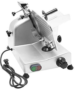 CGOLDENWALL Máquina eléctrica de corte de carne de 8 pulgadas, cortadora de carne de acero inoxidable, rebanadora de carne comercial, rebanadora de queso, máquina eléctrica de alimentos y carne (8
